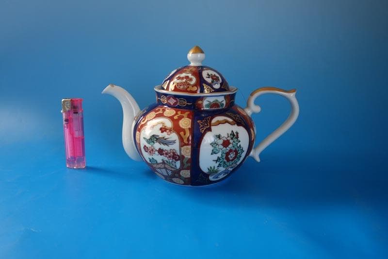 有田焼　古伊万里様式　染錦　 緒方松右衛門 　ティーポット　1L 2404