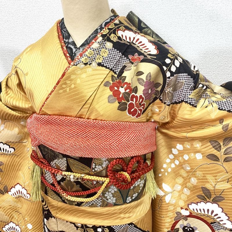 504z12,408y2,小物類,503uu5,レース半衿☆振袖 金駒刺繍