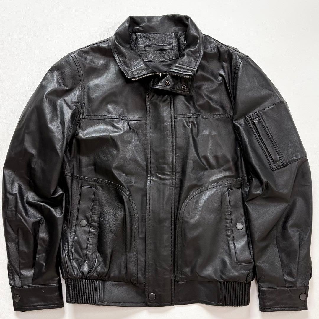 【極美品】BALMAIN PARIS ラムレザー ジャケット M ブラック