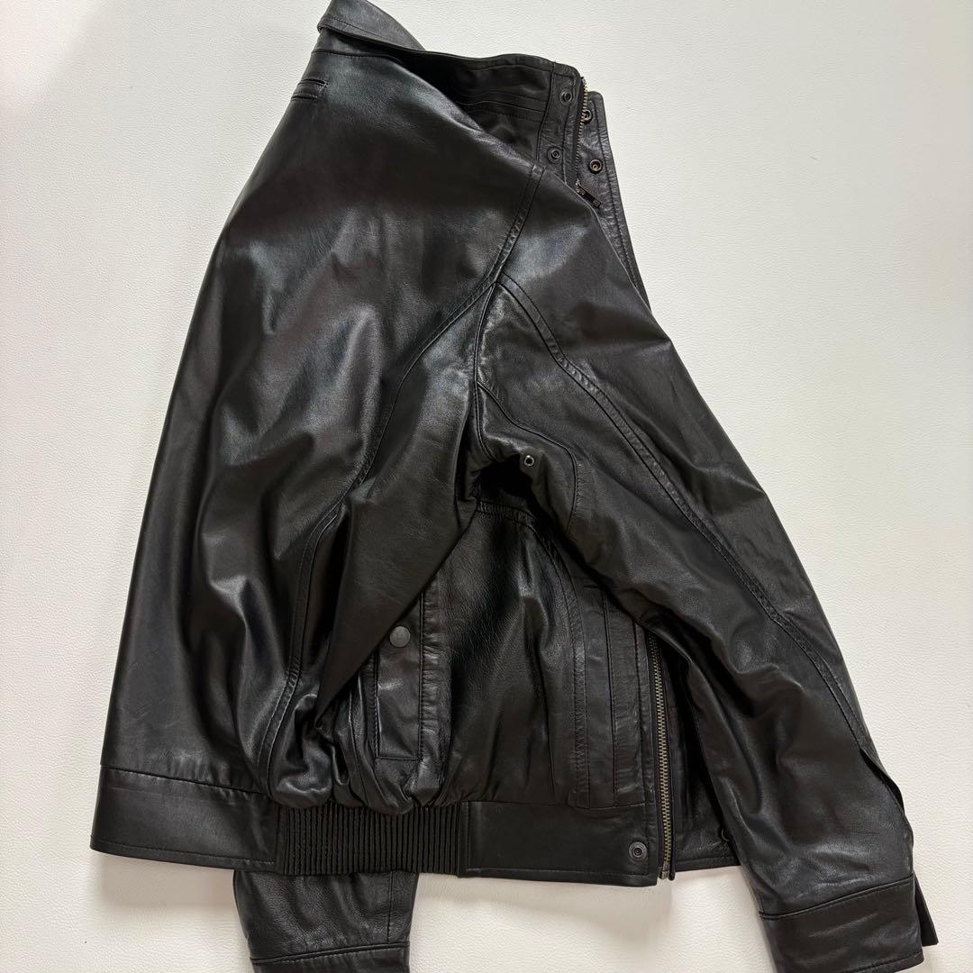 【極美品】BALMAIN PARIS ラムレザー ジャケット M ブラック