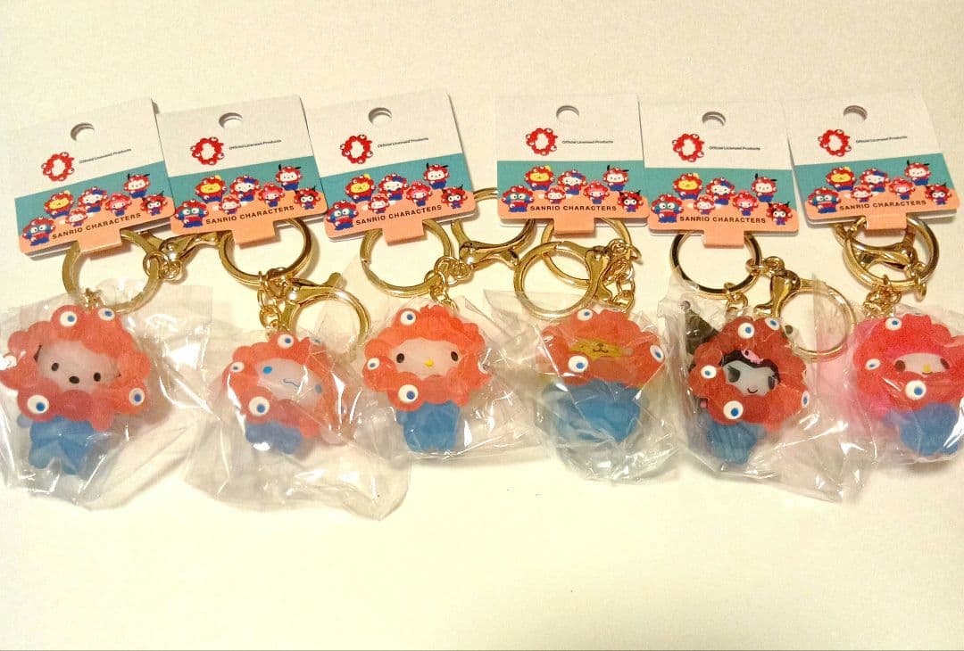 万博　ミャクミャク　サンリオ　クリア　キーホルダー