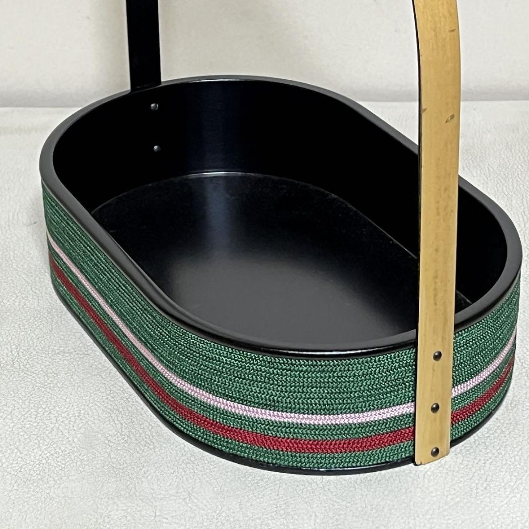 糸目紫雲 手付 莨盆 隆斎 共箱 土田友湖写 組紐 煙草盆 茶道具【k3581】