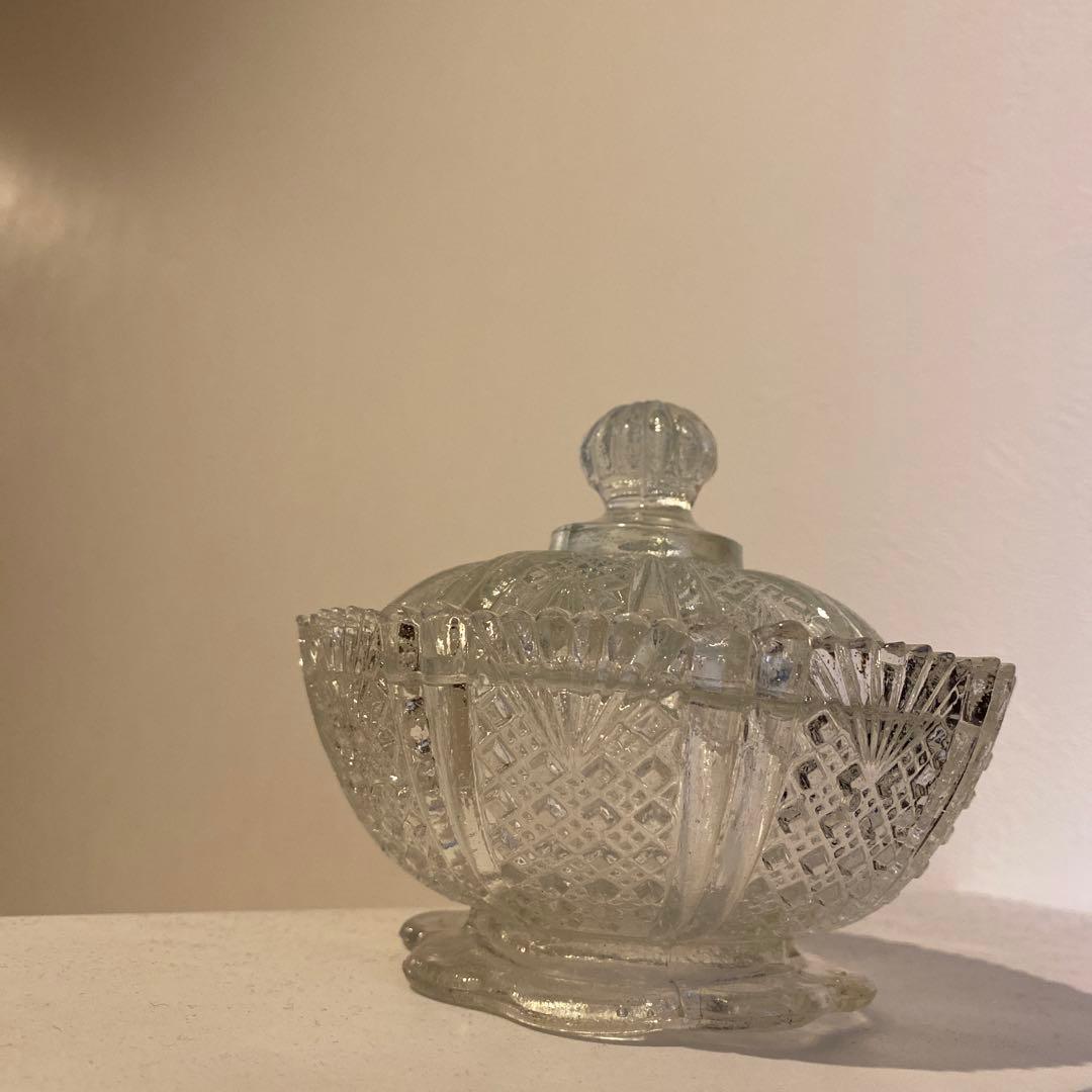 希少　和ガラス　キャンディーポット