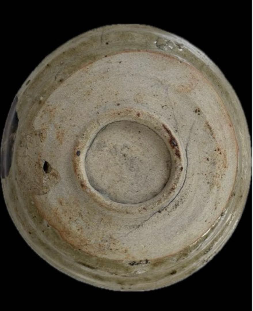 希少　古瀬戸　灰釉　沈線文皿　本銀直し　発掘伝世品　五寸皿　鉢