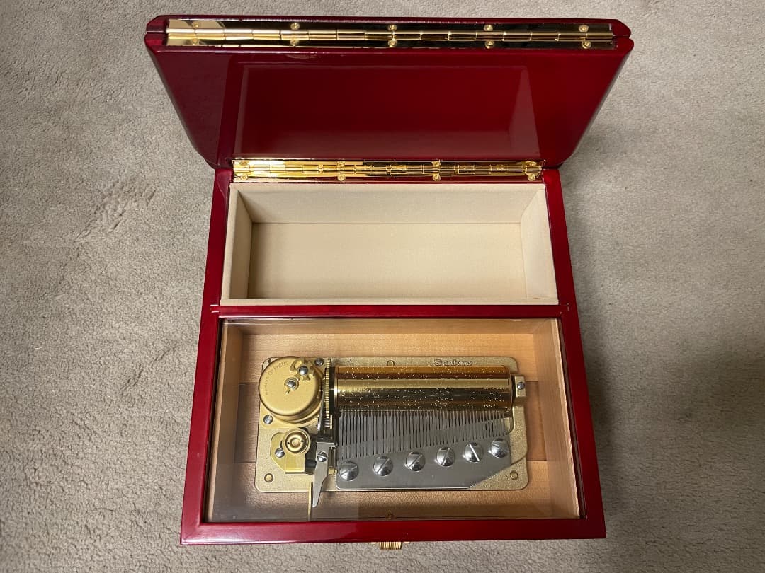 Sankyo オルフェウス ORPHEUS オルゴール 50弁 象嵌 中古 美品