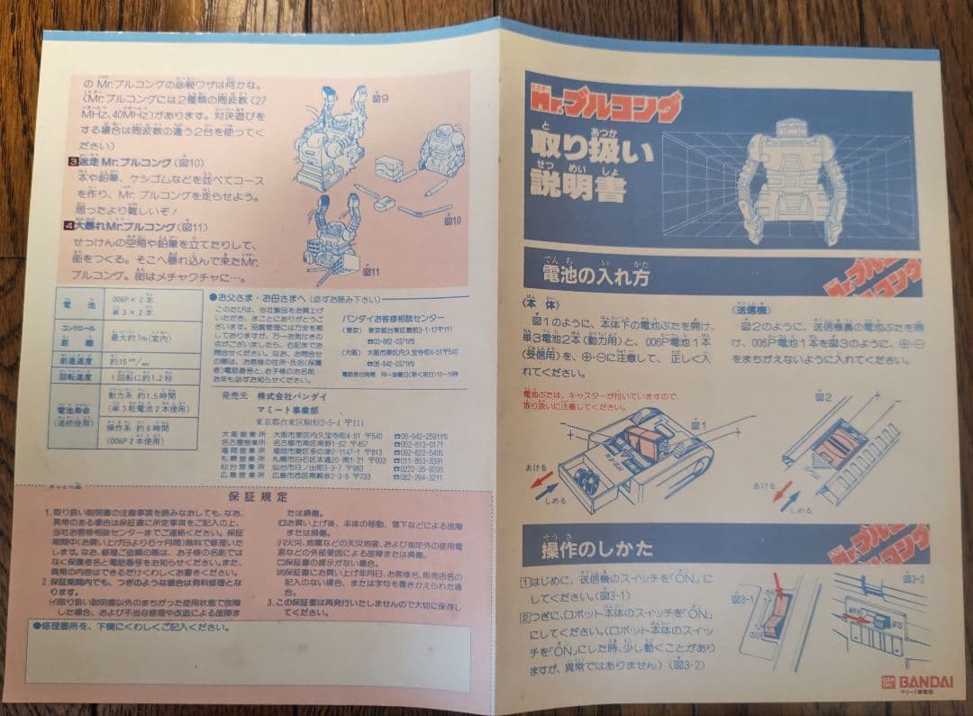 【未使用】希少　1984 バンダイ Mr.ブルコング　 R/Cロボット　稼働品