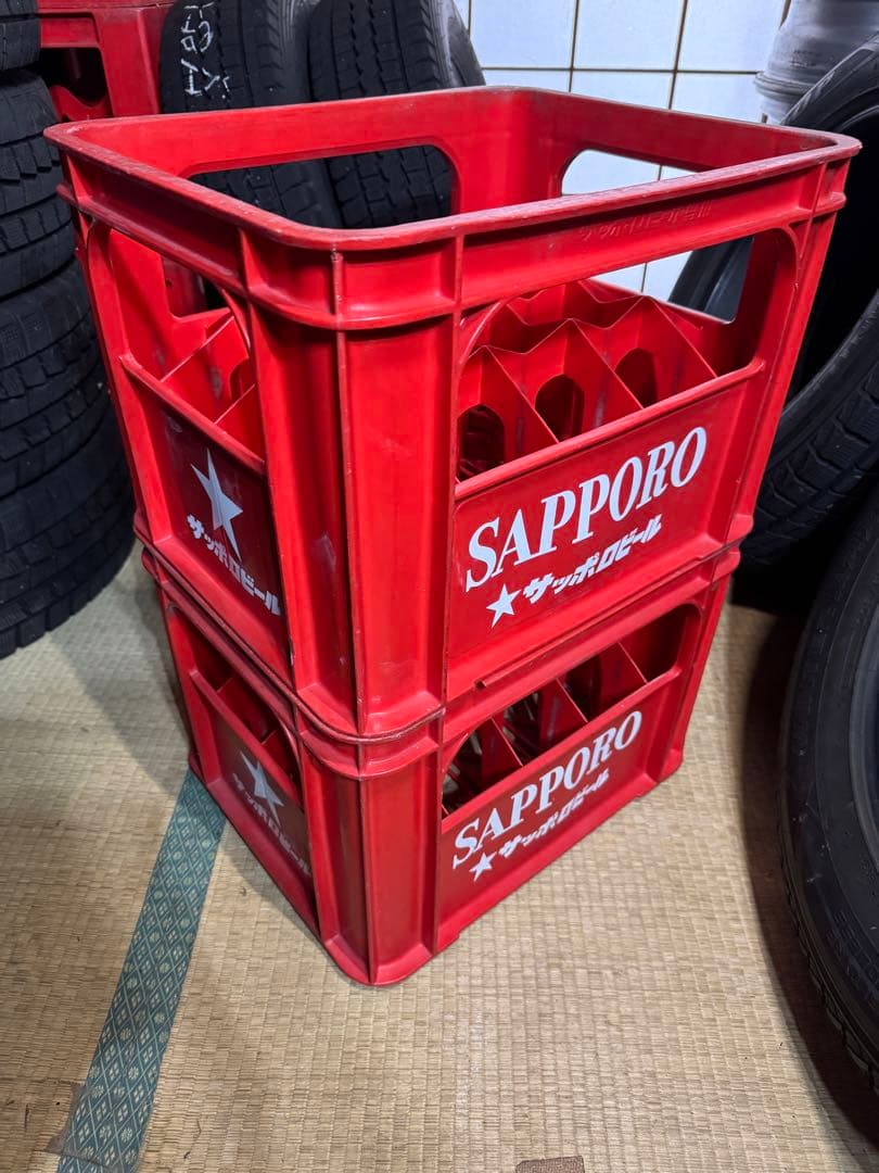 サッポロ大瓶ビール20本 ケースコンテナ used 非売品 昭和レトロ4個セット