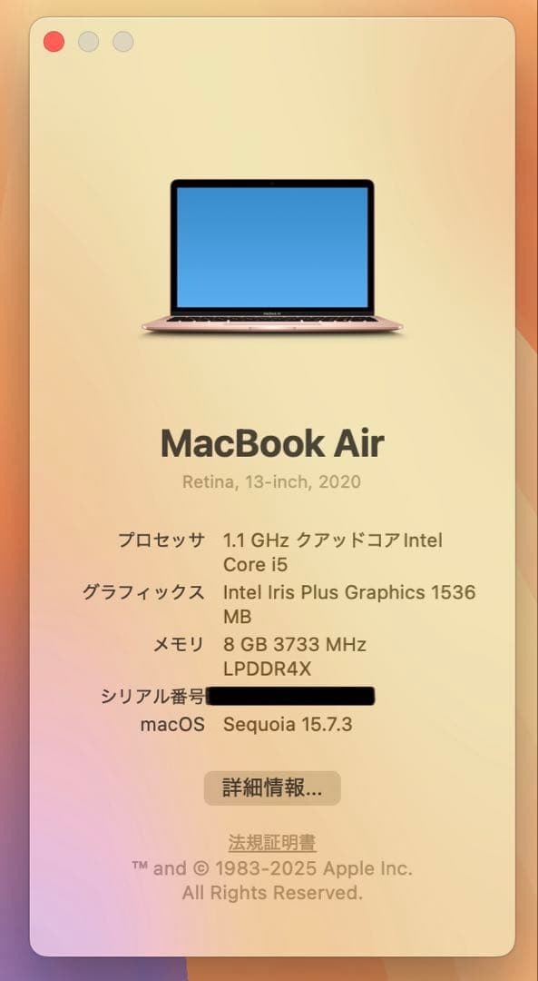 【即日発送】Macbook air 2020 ローズゴールド