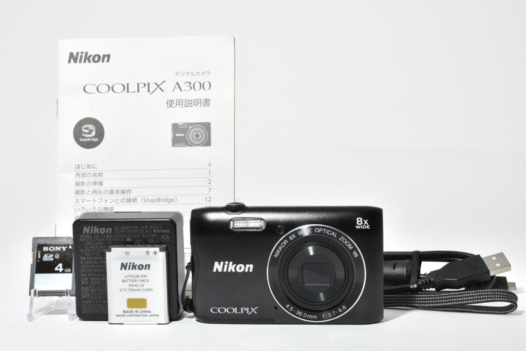 【美品】Nikon COOLPIX A300 ブラック　動作確認済