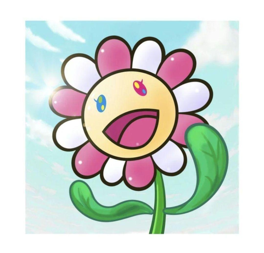 Murakami.Flower #0085 笑顔の女の子 版画 村上隆　新品