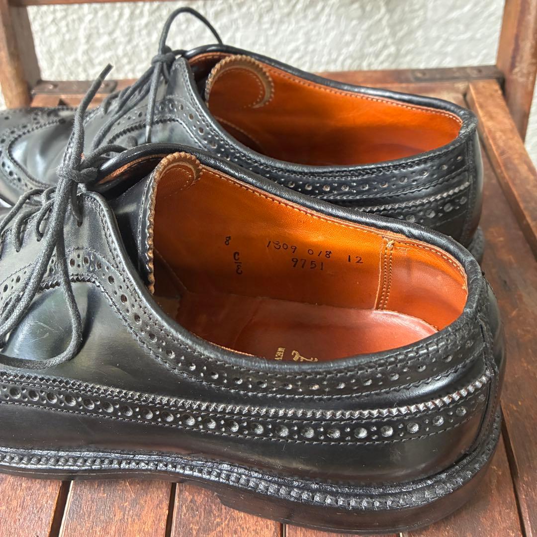 コードバンALDEN オールデン革靴レザーシューズ8 C/Eヴィンテージ USA