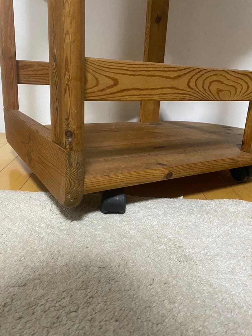 オランダ製ヴィンテージ　パインウッドワゴン　シェルフ