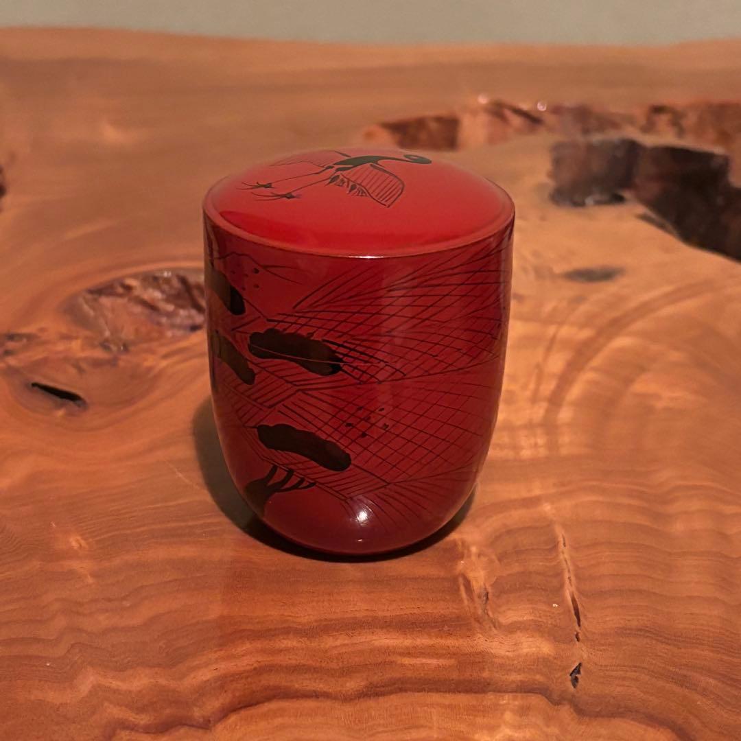 塗師 哲山造 曙棗 蒔絵 茶道具 共箱