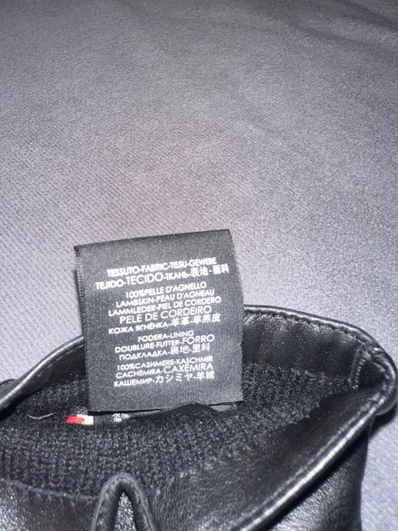 GUCCI ブラック レザー手袋 PAR AMOUR