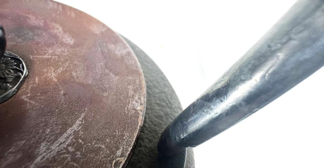 昭和二年秋造 龍文堂 弦裏純銀張り 純銀摘蓋鉄瓶 純銀摘 共箱 WWST079