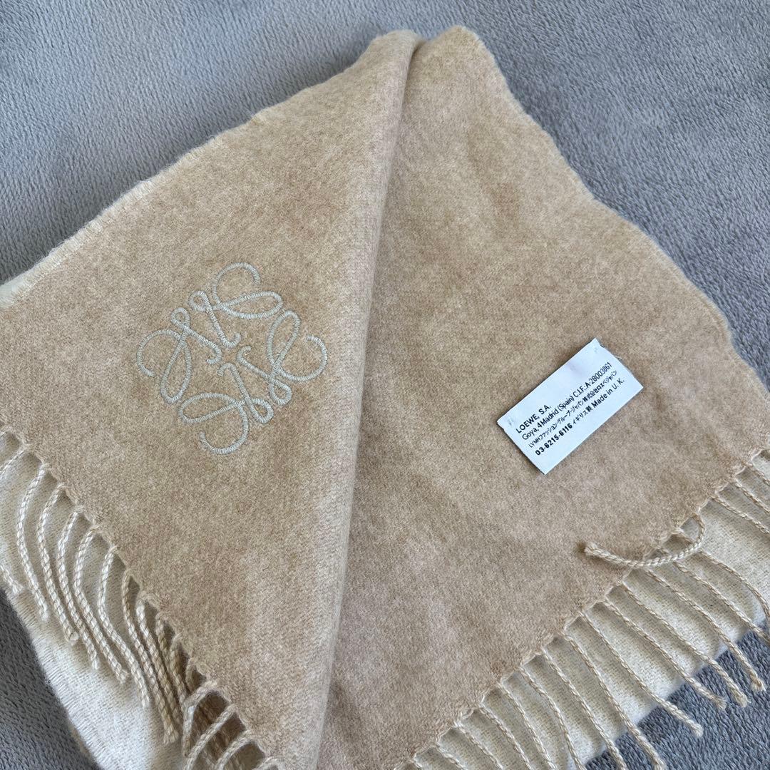 ロエベ　バイカラーマフラー