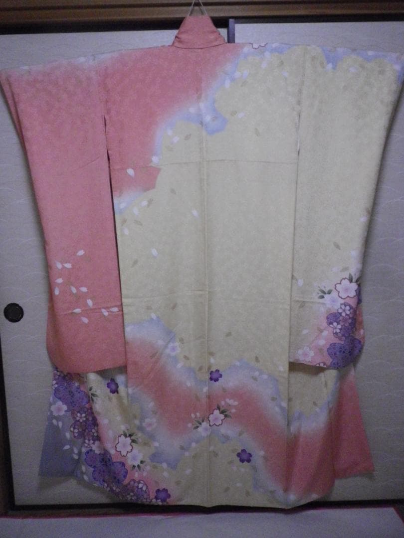 桜_kaa040508　銀通し、振袖、長襦袢、帯、小物フルセット