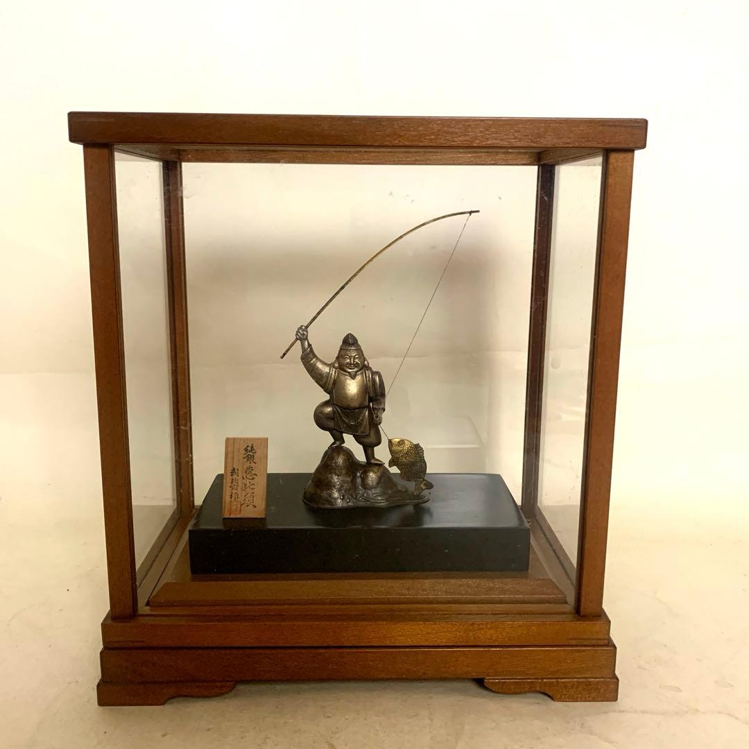 純銀　恵比寿様　置物　銀製　武比古