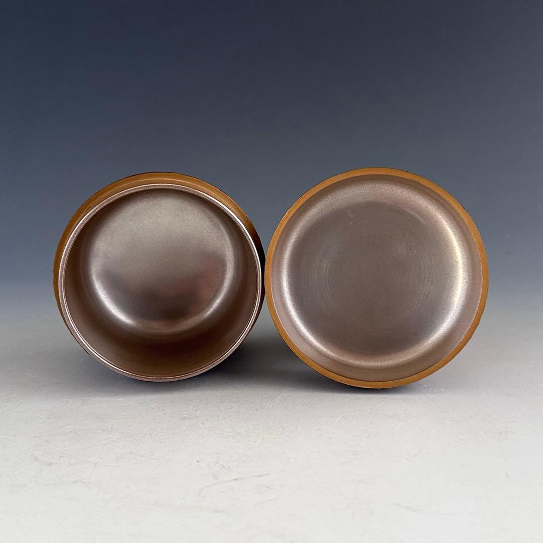 茶道具　松葉蒔絵　松皮塗　内銀　吹雪　薄茶器　吉田華正　共箱　山中塗　漆芸　棗