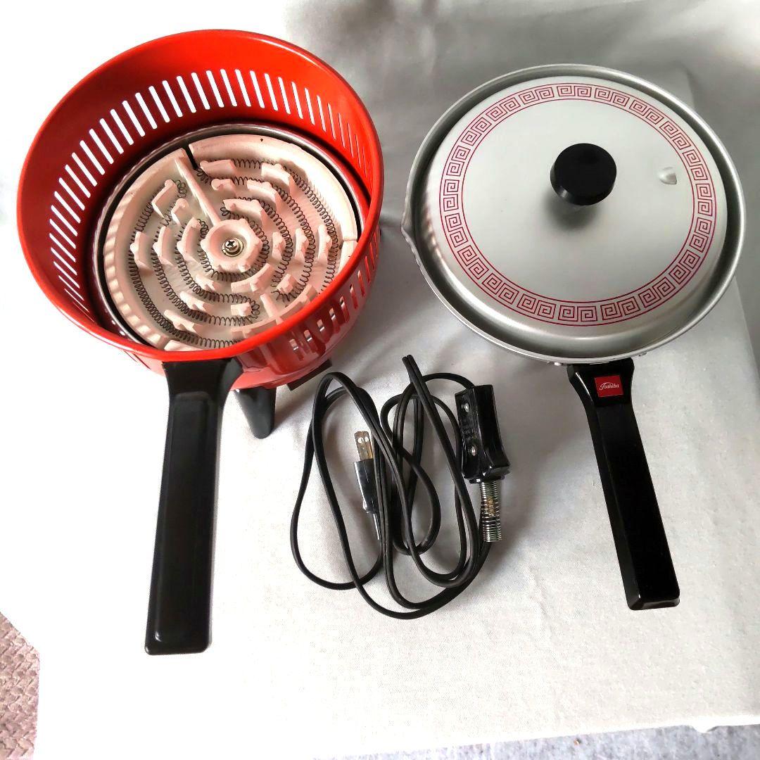 日*9様 電気コンロ　東芝ラーメン鍋　昭和のレア物