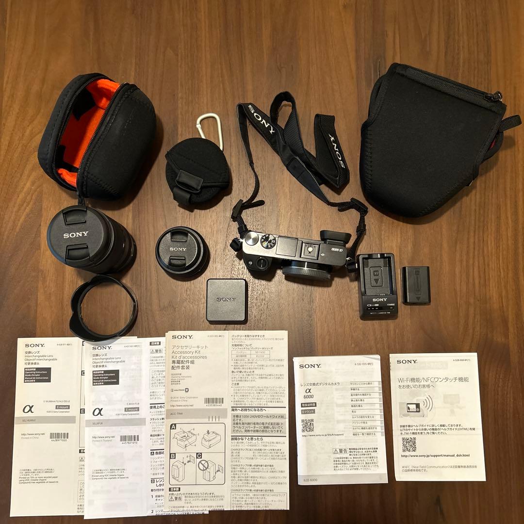 SONY α6000 ミラーレス一眼 本体・レンズ2つ