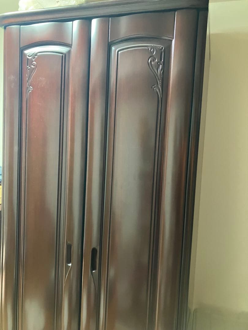 府中タンス　最高級洋箪笥　2枚扉　ブレザータンス　紫檀　桐　婚礼家具