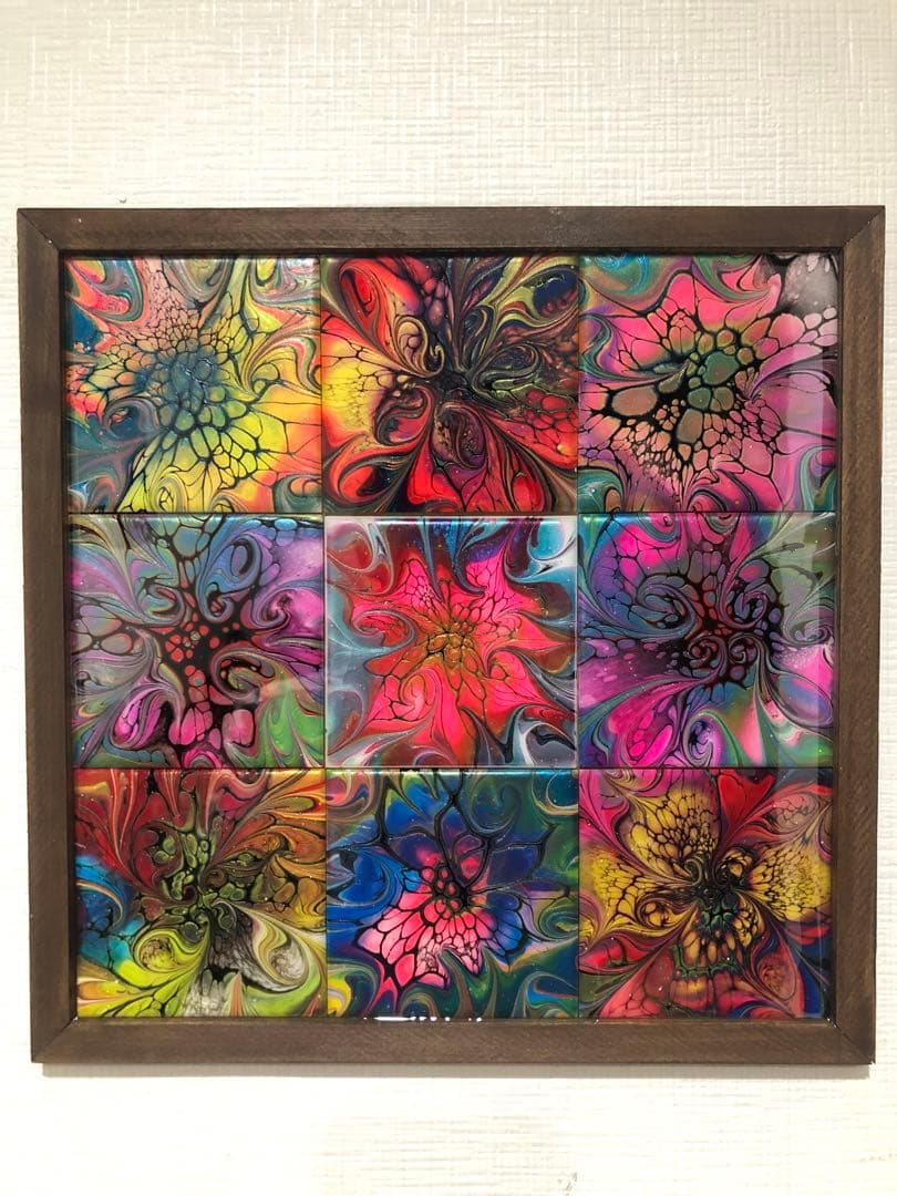 『千賀輝天』フルイドアート　現代アート　抽象画　ポーリングアート