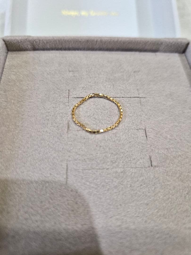 新品未使用 ete[レイヤード] K10YG ベネチアンチェーン リング5号