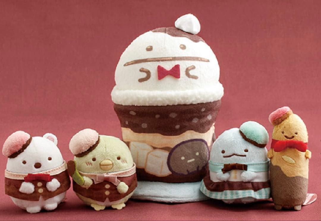 喫茶すみっコでチョコレートフェア　てのりぬいぐるみセット