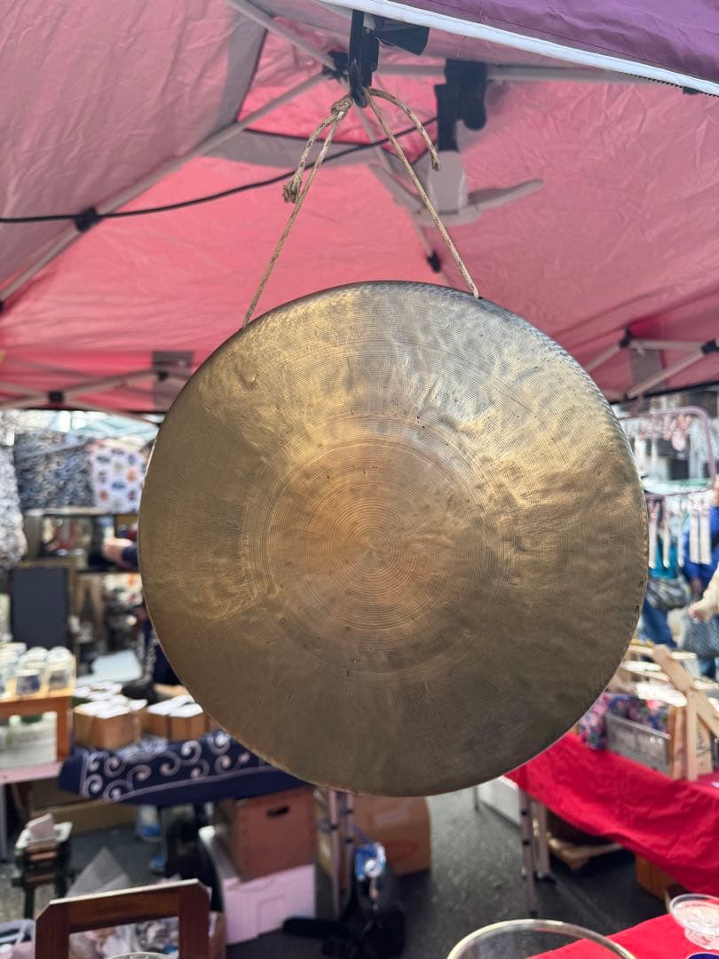 アンティーク銅鑼 打ち出しハンドメイド