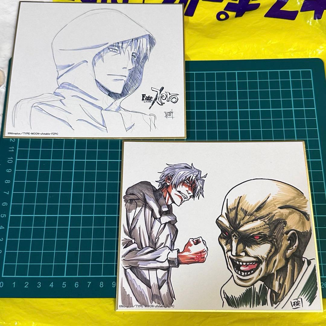 Fate/Zero ufotable 複製ミニ色紙 間桐臓硯　間桐雁夜　セット