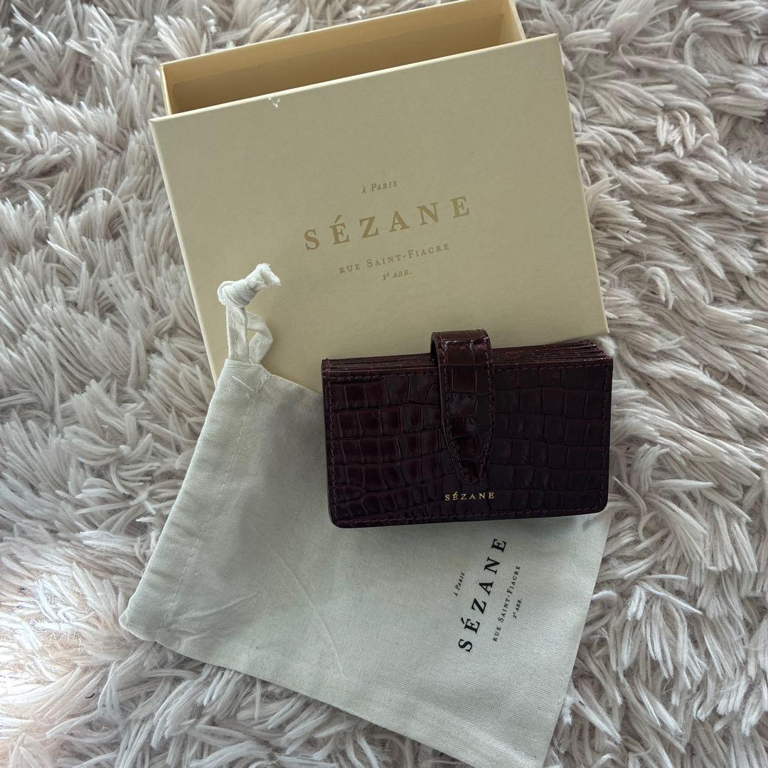 SÉZANE GINETTE カードホルダー チョコクロコ