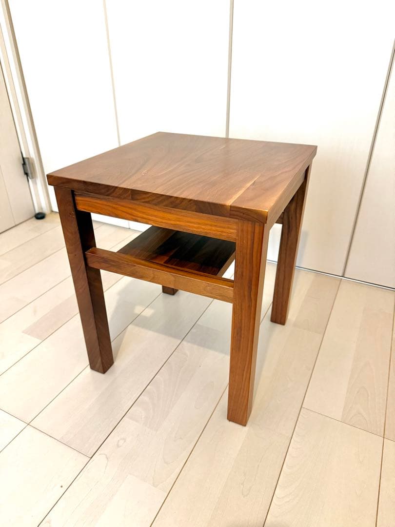 無印良品　サイドテーブルベンチ　ウォールナット