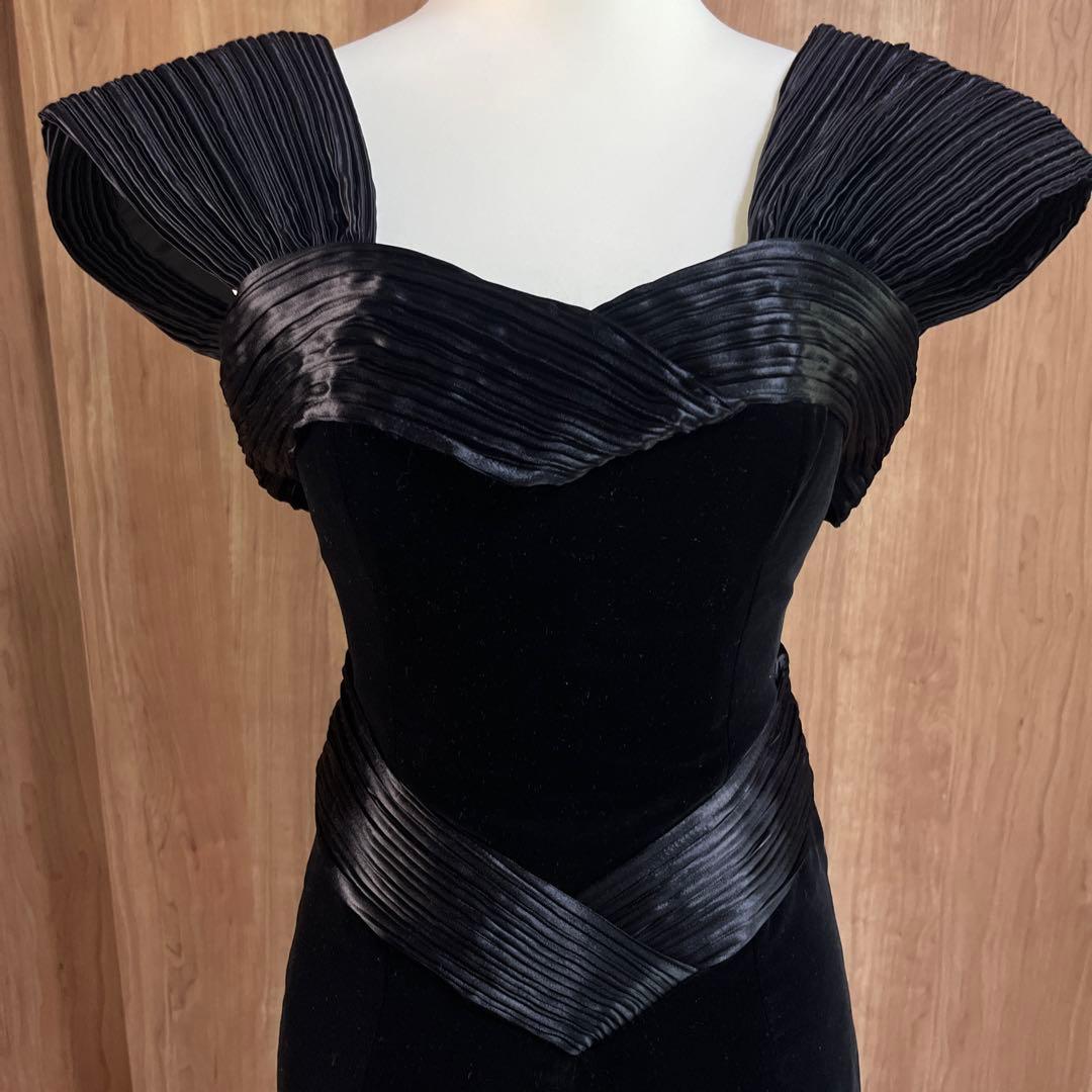 専用ローラアシュレイブラックベルベットナイトドレス