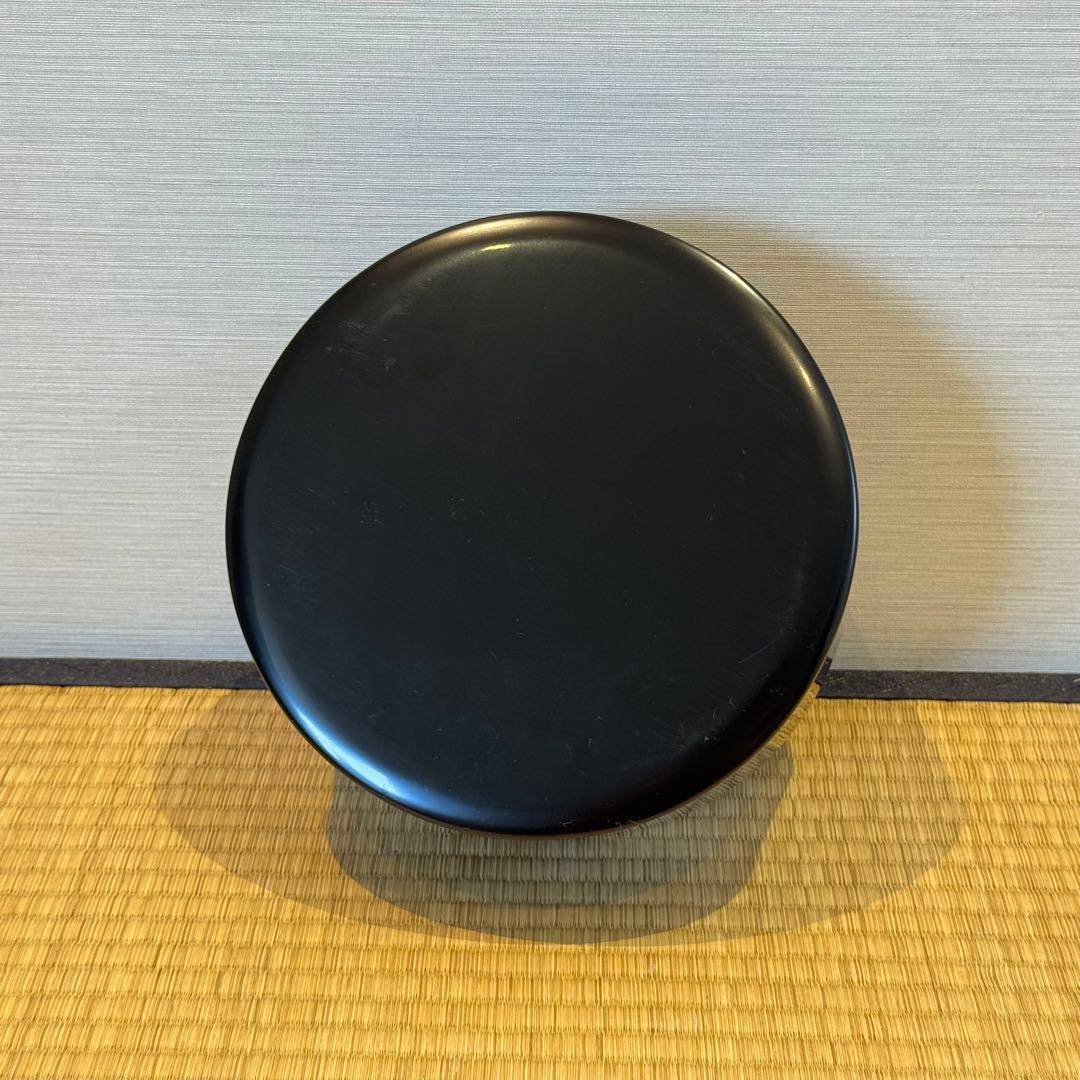 漆匠 鈴木表朔 作 利休形 両次 一組 共箱 本堅地塗器 茶懐石道具 美品