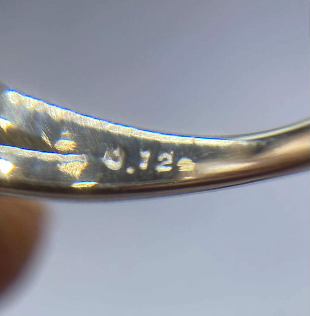 【新品未使用】PT950 天然ダイヤモンド V字　リング