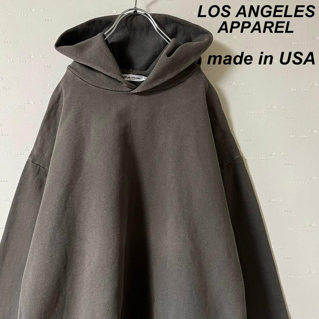 USA製 古着 ロサンゼルスアパレル ブラック フェード スウェット パーカー