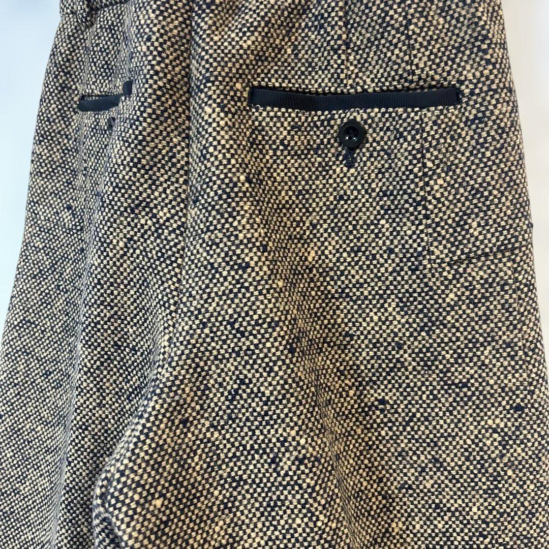 sacai ベージュ系ツイード ガウチョパンツ