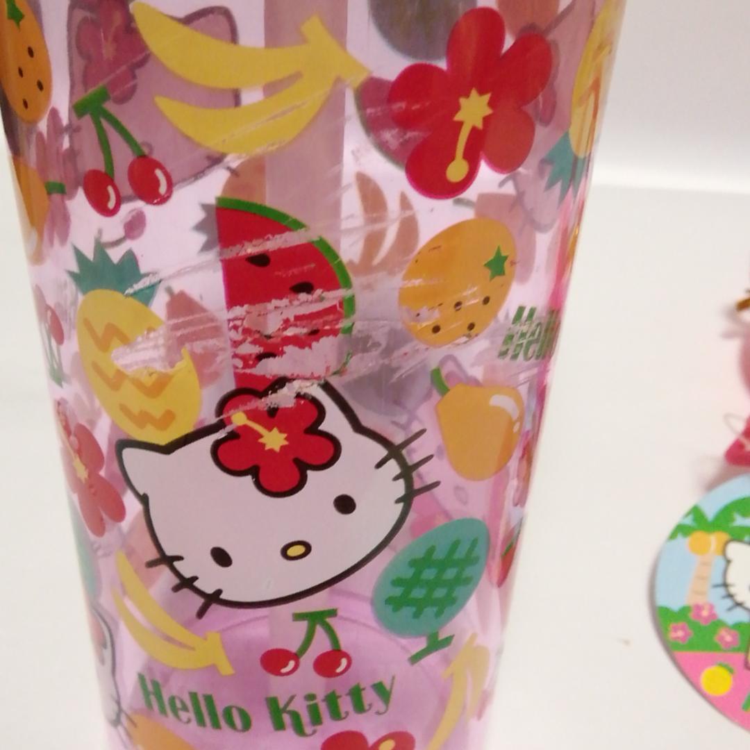 未使用　ハローキティ トロピカルボトルストラップ付き　平成レトロ　2002年