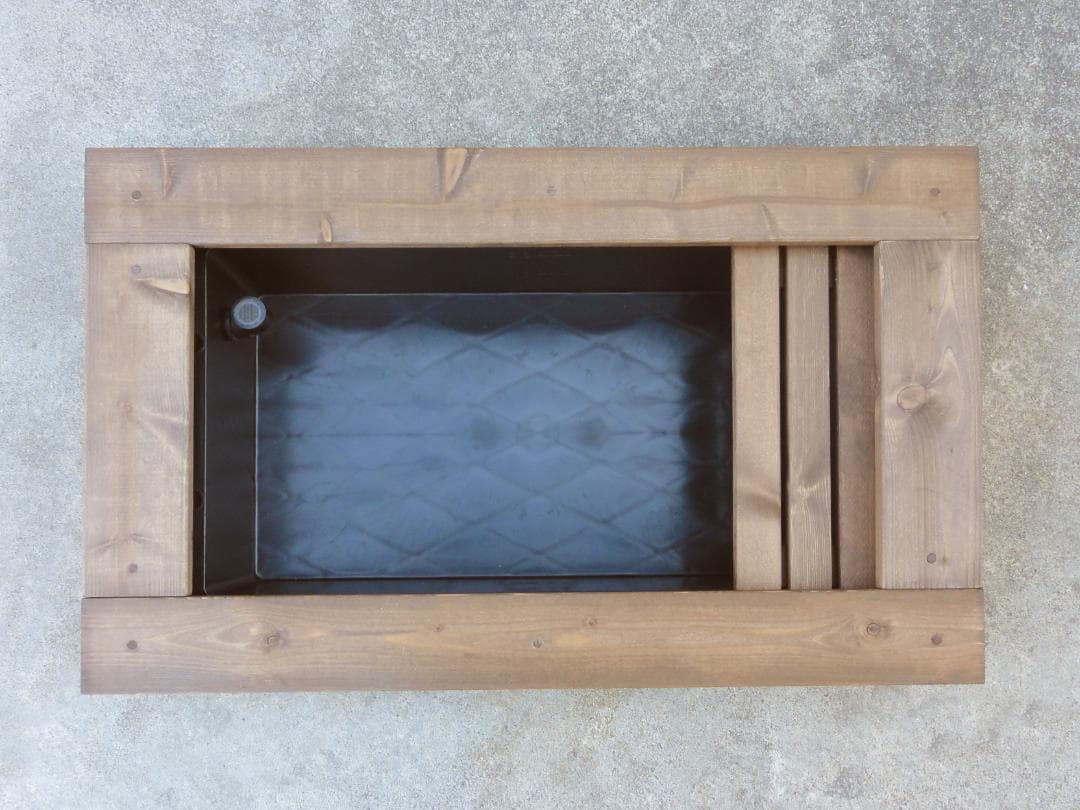 ビオトープ 25L トロ舟＆木枠セット（棚付き）メダカ・金魚飼育用