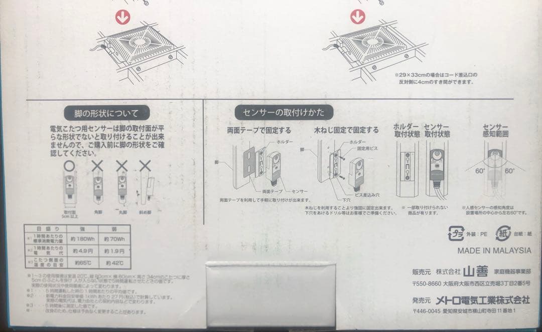 ［山善］こたつ用取替ヒーターユニット(600W) 【新品】