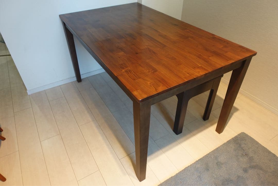 東京インテリア　天然木　引き出し付ダイニングテーブル