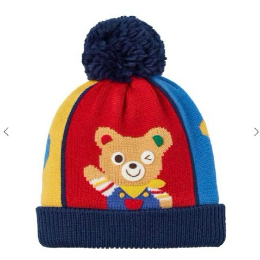 MIKIHOUSE可愛すぎるミキハウス 動物柄ニットフード ホリデーシリーズ M