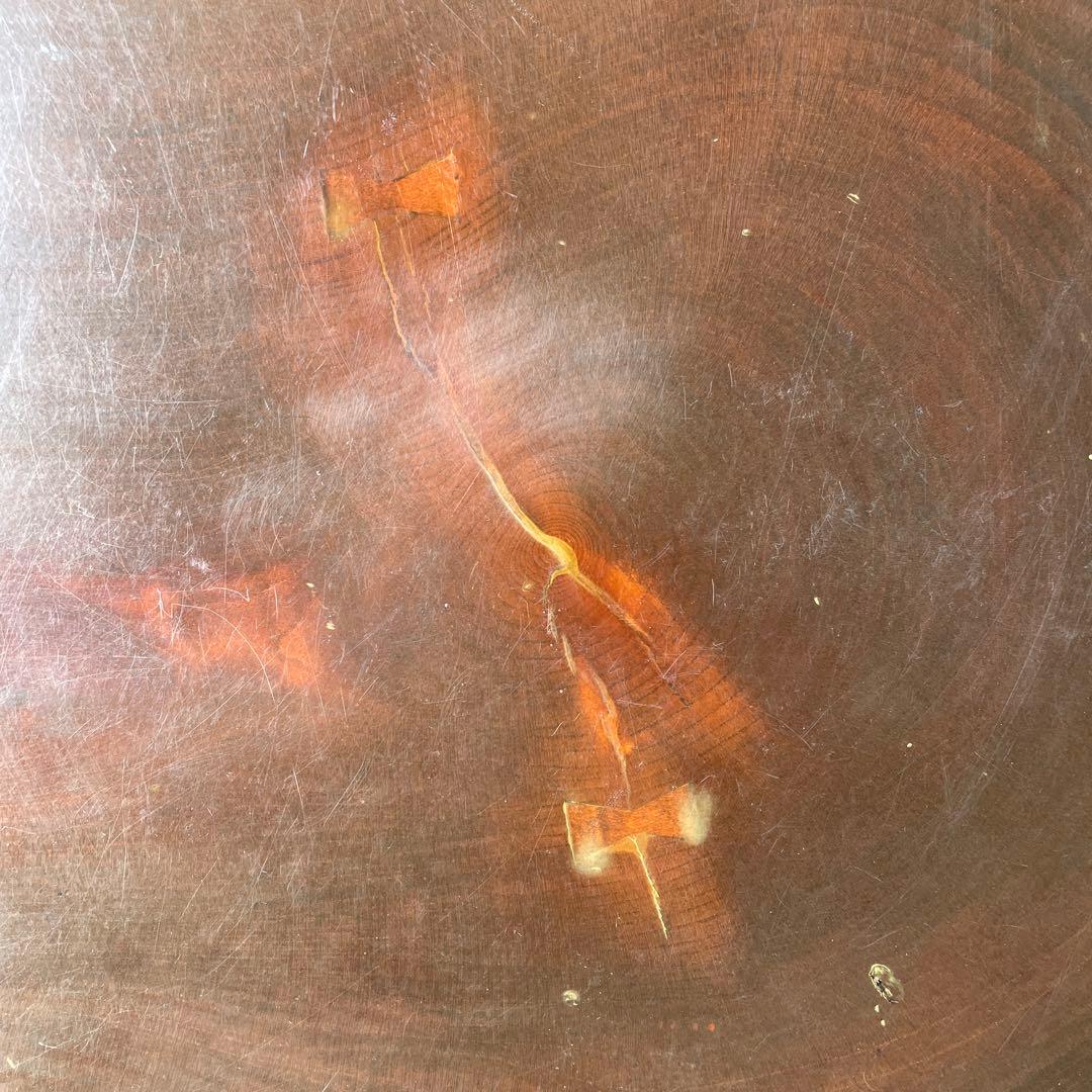 欅? 一枚板 銘木 楔打ほぞ 木製 ローテーブル ちゃぶ台