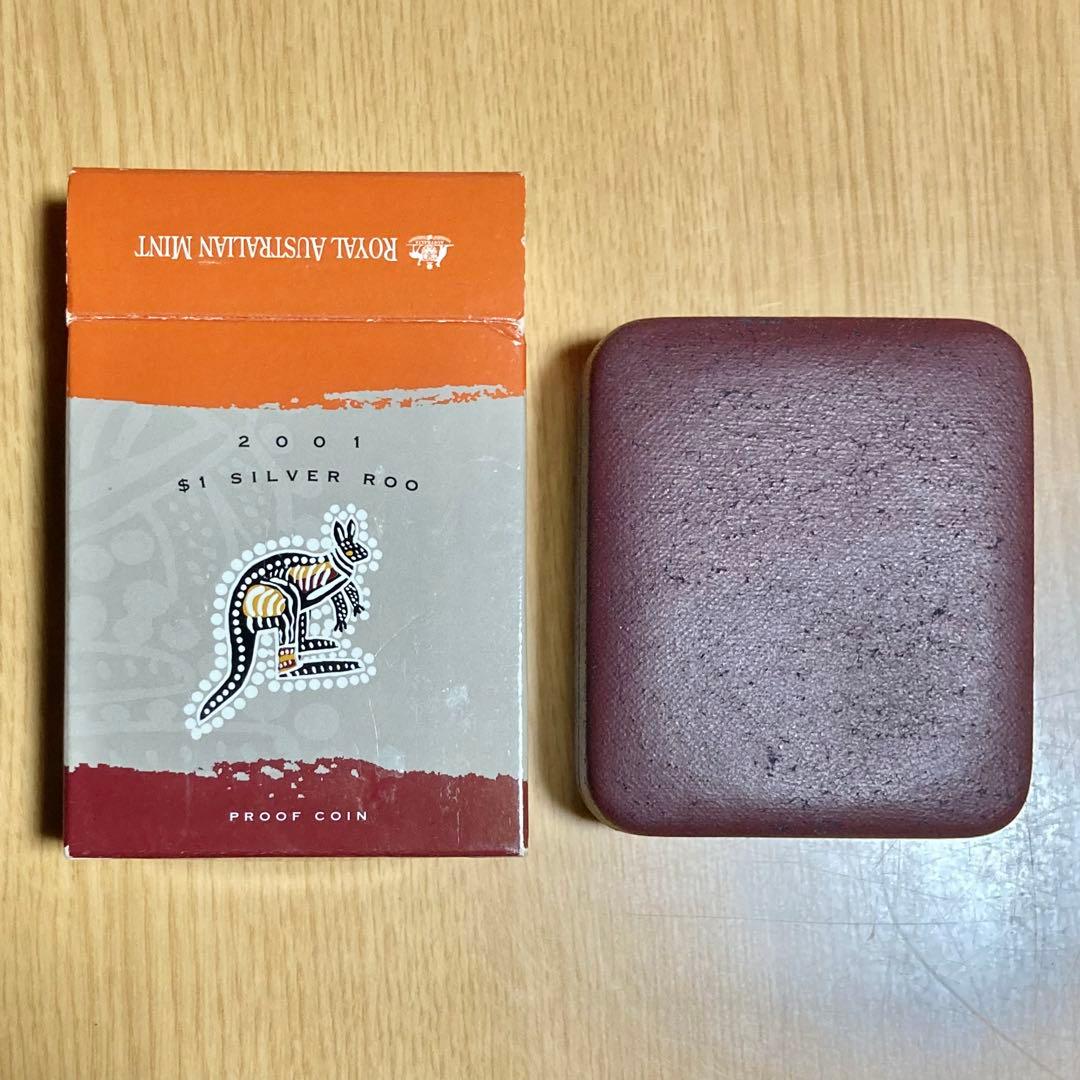 オーストラリア　カンガルー　プルーフ　銀貨　2001　1オンス　証明書　箱付き