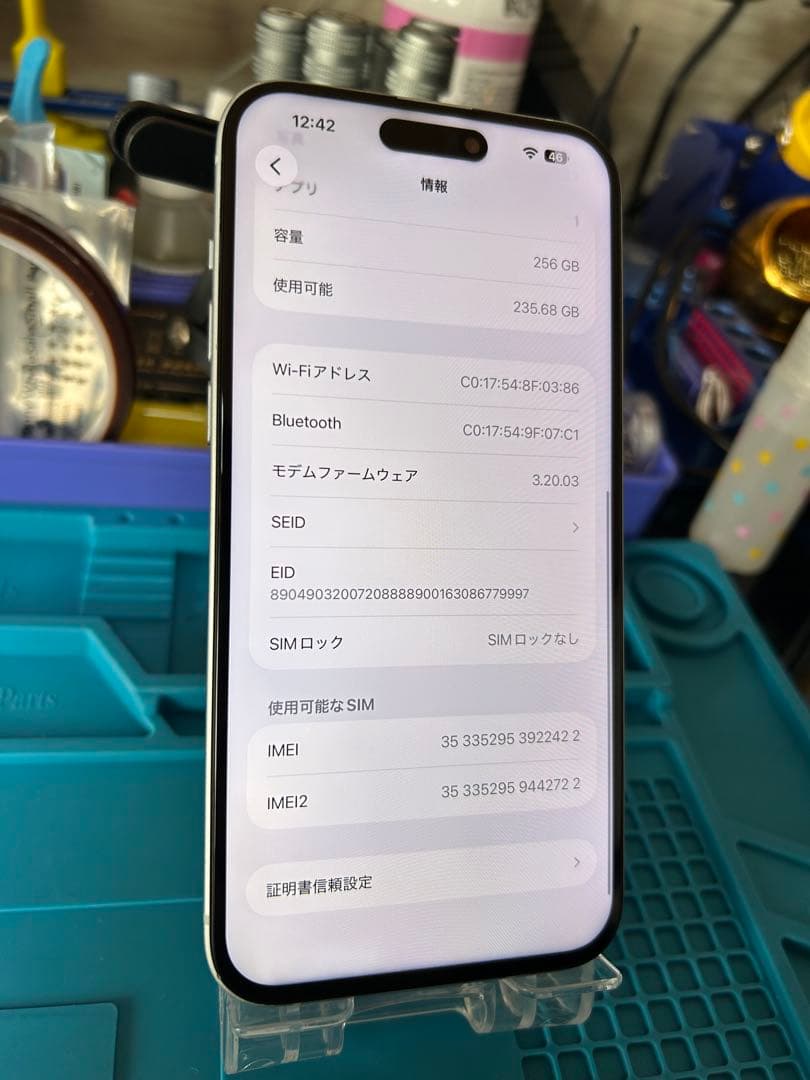 チ*娘様 アメリカ版 iPhone 15 Plus 256GB バッテリー84%