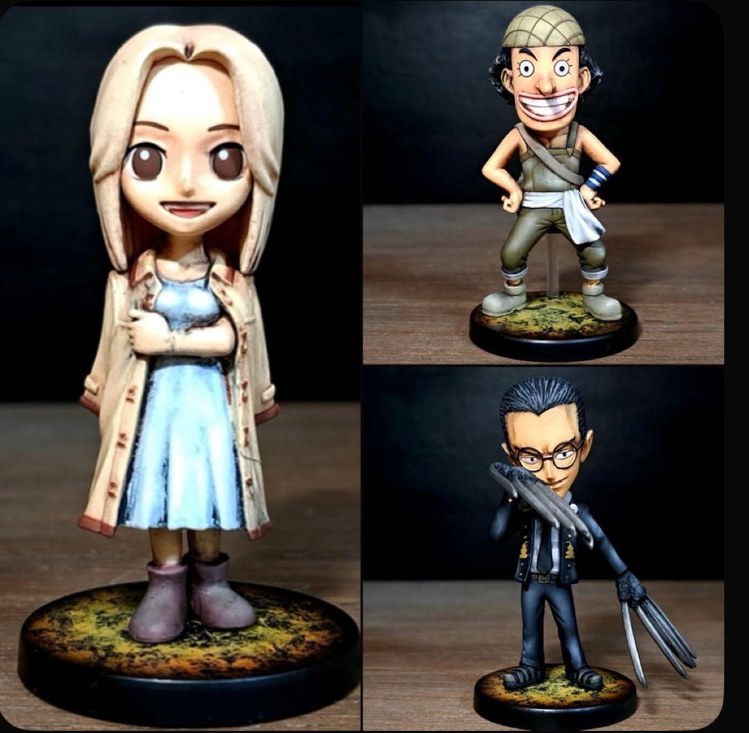 ワンピース　ワールドコレクタブル　ウソップ、カヤ、クロ　リペイント