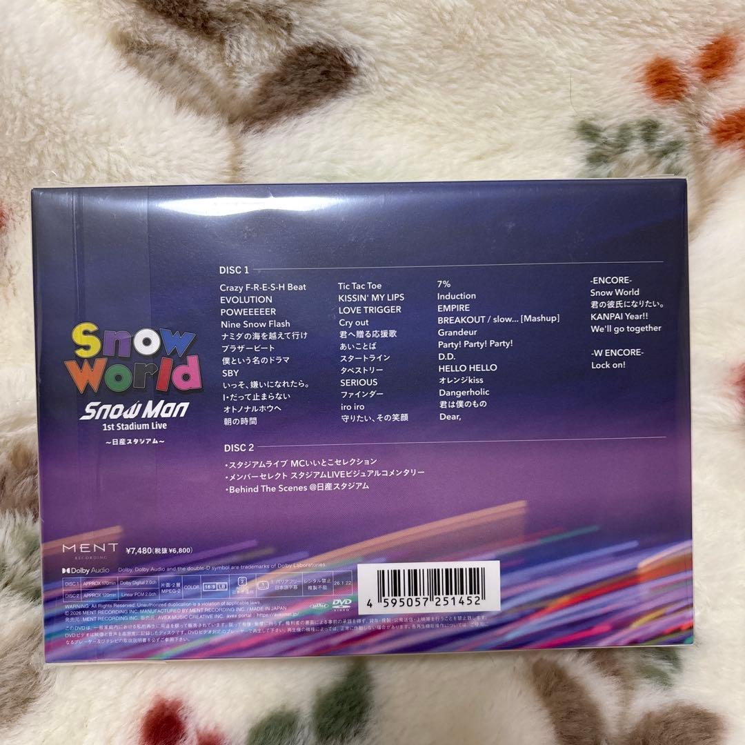 【ファンクラブ限定】スノーマン　スノーワールド日産スタジアムDVD