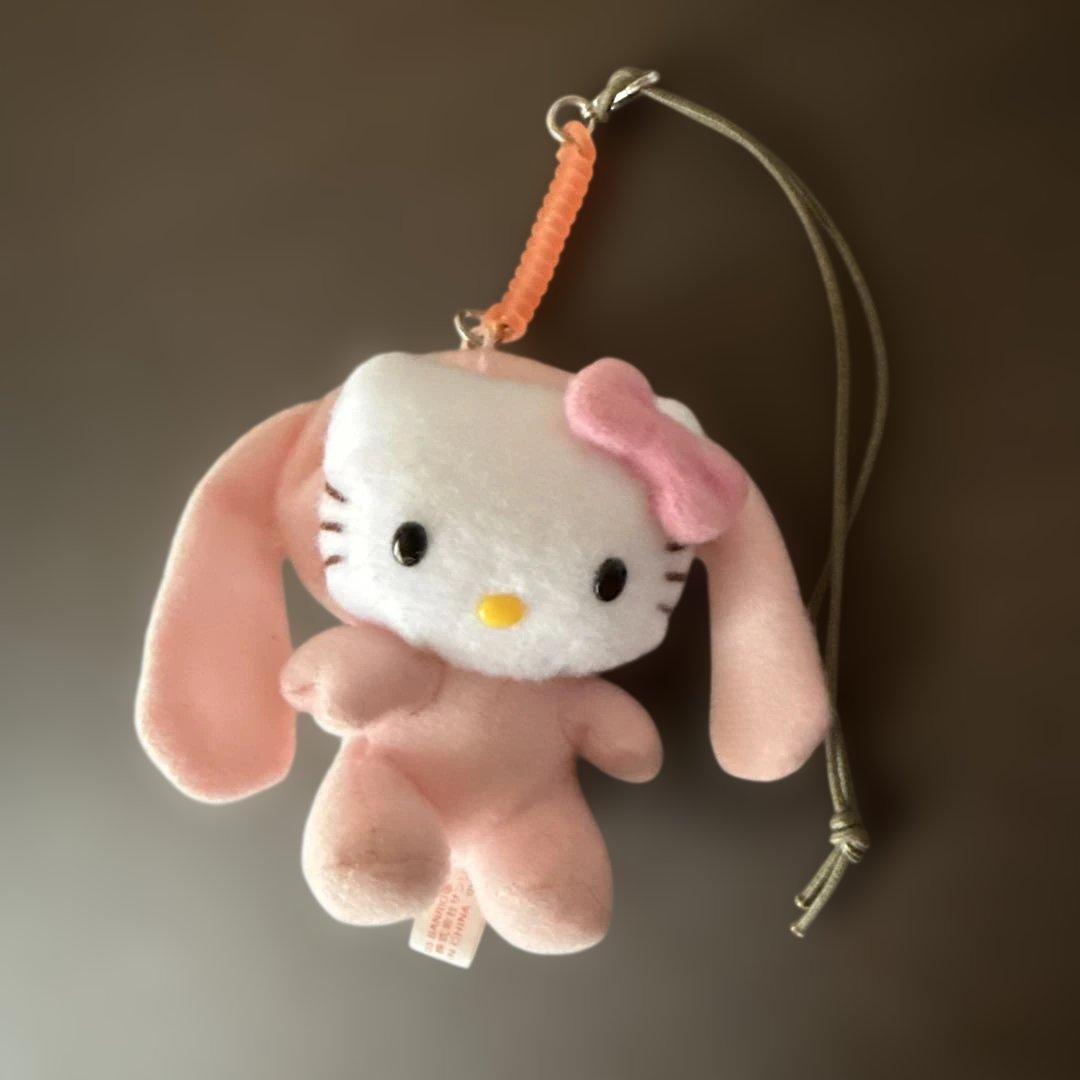 ミ*ク様 サンリオ　ハローキティ　ストラップ　ぬいぐるみ　2003年　うさぎ　ラ