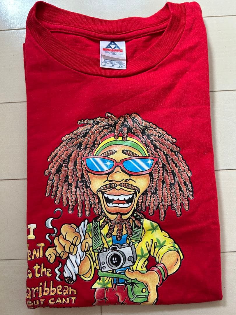 ヴィンテージTシャツ古着　レッド Sサイズ　レゲエ　値下げ